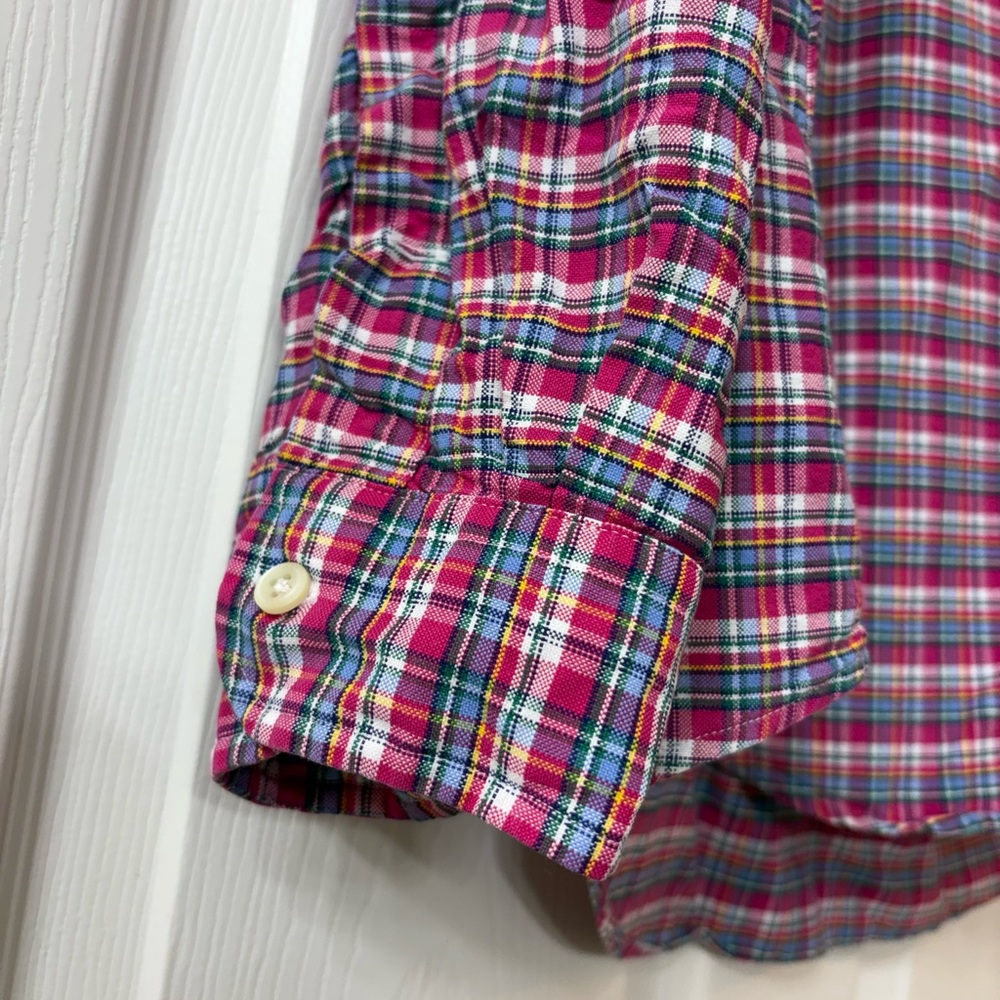 Ralph Lauren Men Large Button Up Long Sleeve Plaid Shirts Set 3 Pink Yellow Blue - Picture 4 of 13